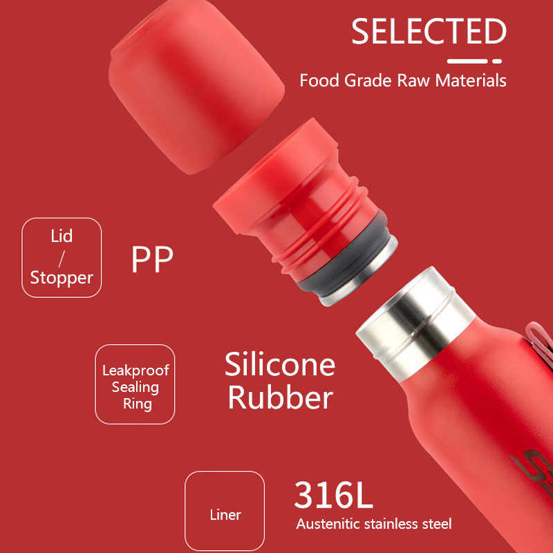 500ML Portable Leak-proof Vacuum Flask 316 Stainless Steel Outdoor